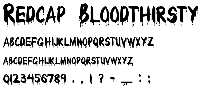 Redcap Bloodthirsty font